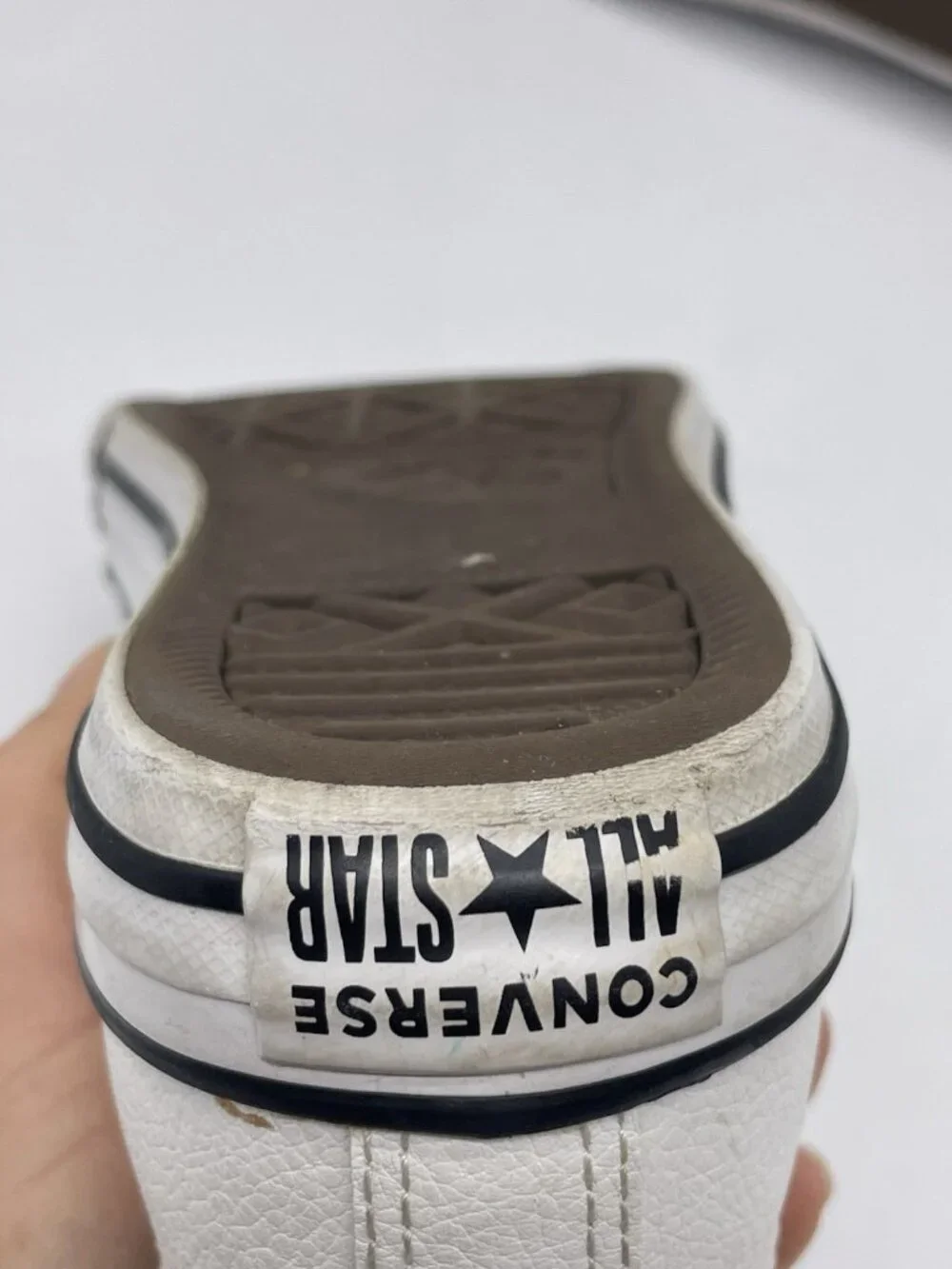 Converse Chuck Taylor All Star OX Low Top White Faux Leather Sneakers Youth 3